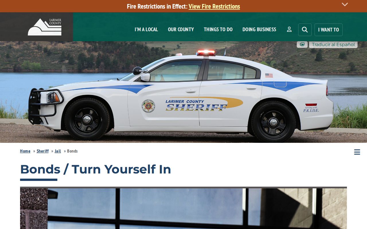 Larimer County warrant bond methods and release guidance